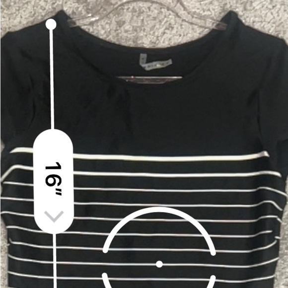 Vitamin A Deia Crop Black and White Striped Bikini Top - Sz L - Picture 7 of 8